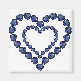 Heart Sapphire Gemstone Magneet