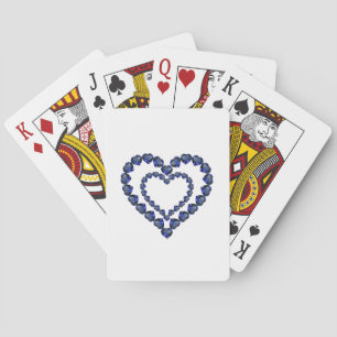 Heart Sapphire Gemstone Pokerkaarten