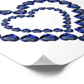 Heart Sapphire Gemstone Poster (Hoek)