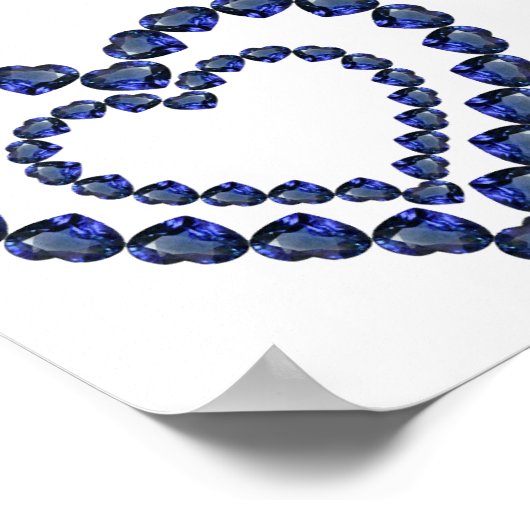 Heart Sapphire Gemstone Poster (Hoek)