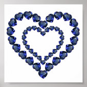 Heart Sapphire Gemstone Poster (Voorkant)