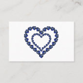 Heart Sapphire Gemstone Visitekaartje (Achterkant)