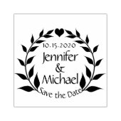 Heart Save the Date Stamp Rubberstempel (Afrduk)