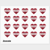 Heart Save the Date Stickers - Red Rose (Vel)