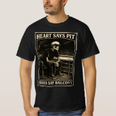 Heart Says Pit Knees Say Balcony Classic T-Shirt (Voorkant)