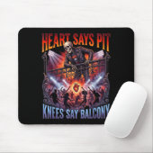 Heart Says T Knees Say Balcony Funny Old Skeleton Muismat (Met muis)