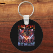 Heart Says T Knees Say Balcony Funny Old Skeleton  Sleutelhanger (Voorkant)