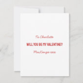 Heart Scandinavian Red White Valentijns Notitiekaartje (Achterkant)