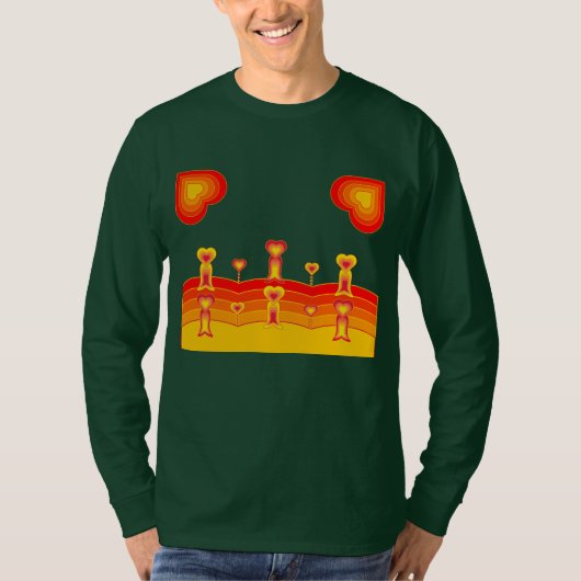 Heart-Scape T-shirt met lange mouwen (Voorkant)