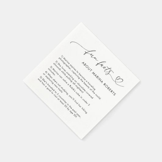 Heart Script Foto Afstuderen Afstuderen Leuke Feit Servet (Hoek)