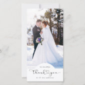 Heart Script Fotobruiloft Bedankkaart (Voorkant)