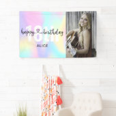 Heart Script Photo Birthday Holographic Spandoek (Insitu)