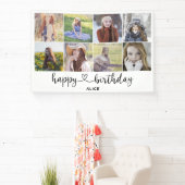 Heart Script Photo Happy Birthday-banner Spandoek (Insitu)
