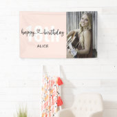 Heart Script Photo Happy Birthday-banner Spandoek (Insitu)