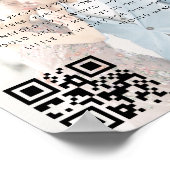 Heart Script Photo Honeymoon Fund Elegant Wedding Poster (Hoek)