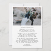 Heart Script Trouwfoto Dank u kaart (Achterkant)