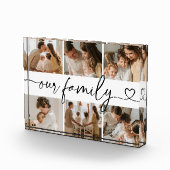 Heart Script Typography Elegant Our Family Fotoblokken (Rechts)