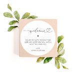 Heart Script Wedding Welkom Hotel Gift Bag Box Ronde Sticker<br><div class="desc">Verwelkom uw gasten met zorg met deze elegante stickers,  met een romantisch hartsscript en bewerkbare tekst. Pas het met gemak aan door gebruik te maken van de opties "personaliseren" en "bewerken met behulp van ontwerpgereedschap".</div>