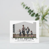 Heart Script We've Moved New Home Photo Moving Aankondigingskaart (Staand voorkant)
