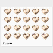 Heart Scroll Peach w Black Hart Sticker (Vel)