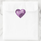 Heart Scroll Phlox w Zwart Hart Sticker (Tas)