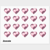 Heart Scroll roze w Black Hart Sticker (Vel)