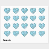Heart Scroll Turquoise w White Hart Sticker (Vel)