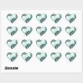 Heart Scroll Zee w Zwart Hart Sticker (Vel)