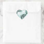 Heart Scroll Zee w Zwart Hart Sticker (Tas)