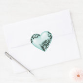 Heart Scroll Zee w Zwart Hart Sticker (Envelop)