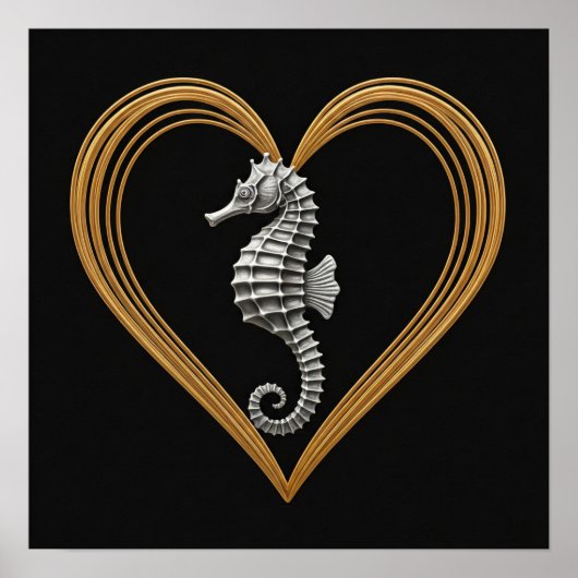 Heart Seahorse Poster (Voorkant)