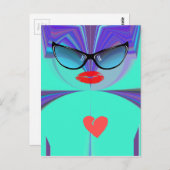 Heart Selfie Briefkaart (Voorkant / Achterkant)