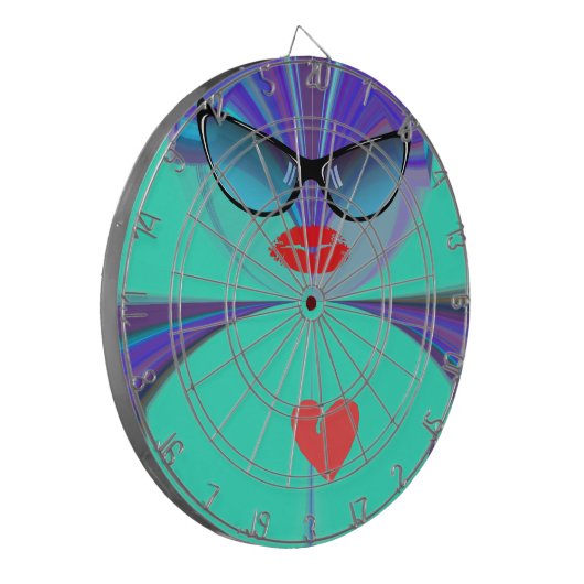 Heart Selfie Dartbord (Voorkant Links)