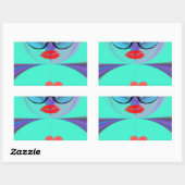 Heart Selfie Rechthoekige Sticker (Vel)