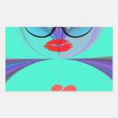 Heart Selfie Rechthoekige Sticker (Voorkant)