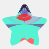 Heart Selfie Ster Sticker (Voorkant)