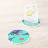 Heart Selfie Zandsteen Onderzetter (Zijkant)