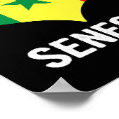 Heart Senegal Flag Mannen Vrouwen Kinder Patriotti Poster (Hoek)