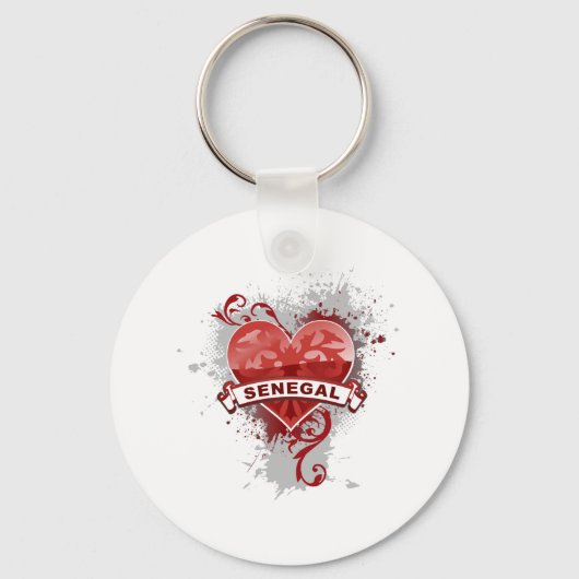 Heart Senegal Sleutelhanger (Voorkant)