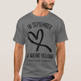 Heart September We Draag gele kinderkanker AW T-shirt
