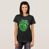 Heart Shamrock Cardiac Nurse St Patricks Day Irish T-shirt (Voorkant volledig)