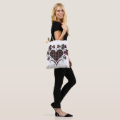 Heart Shamrock Plaid Black Classic Clover Tote Bag (Op model)