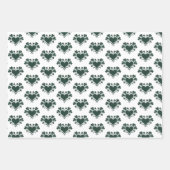 Heart Shamrock Plaid Blue Green Tartan Clover Inpakpapier Vel (Voorkant 3)