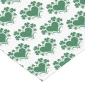 Heart Shamrock Plaid Green Classic Clover Korte Tafelloper (Hoek)