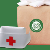 Heart Shamrock Stethoscope Lucky to Have Nurses  Ronde Sticker