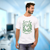 Heart Shamrock Stethoscope Lucky to Have Nurses  T-shirt