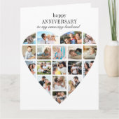 Heart Shape 18 Photo Collage Wedding Jubileum Kaart (Voorkant)