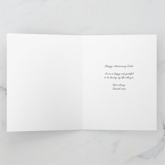 Heart Shape 18 Photo Collage Wedding Jubileum Kaart (Binnen)