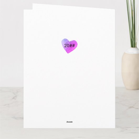 Heart Shape 18 Photo Collage Wedding Jubileum Kaart (Achterkant)