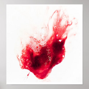 Heart Shape Blood Splatter Poster